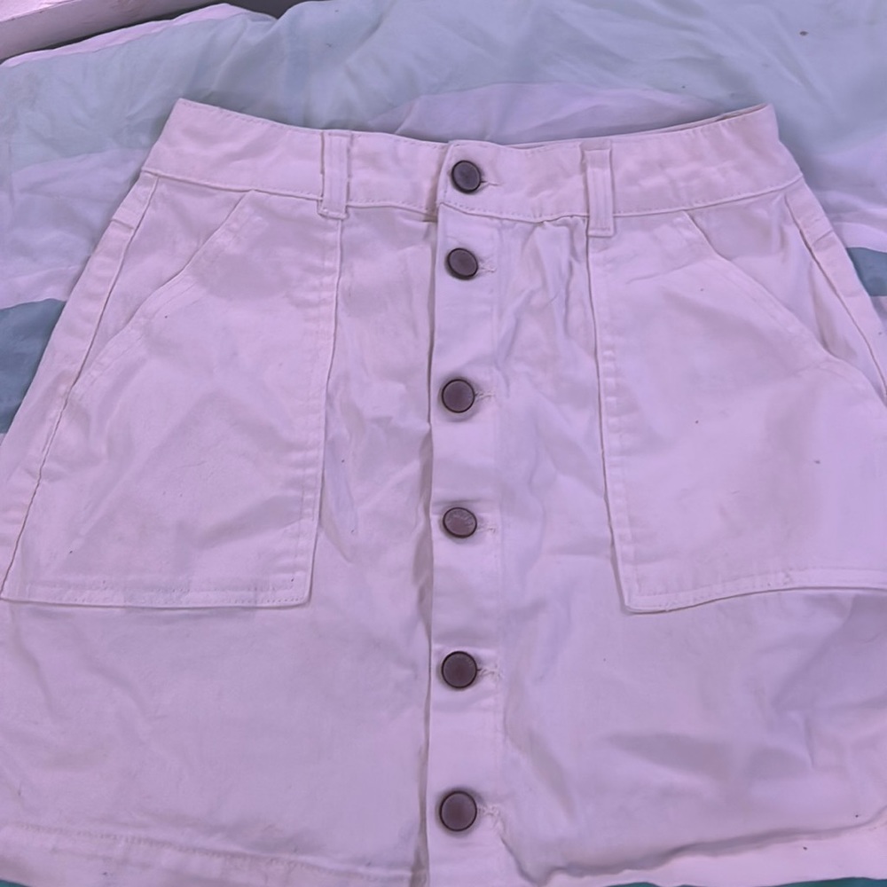 Never worn white jean skirt